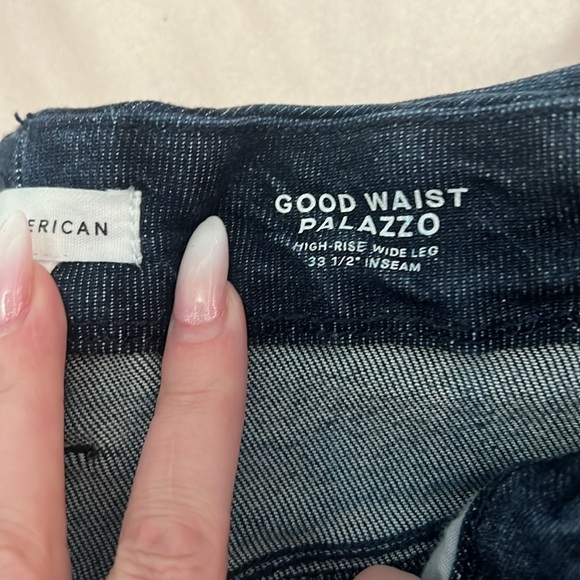 Good American Good Waist High Rise Wide Leg Palazzo 👖 - Picture 8 of 8